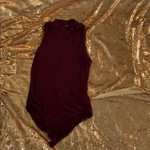 Burgundy bodysuit